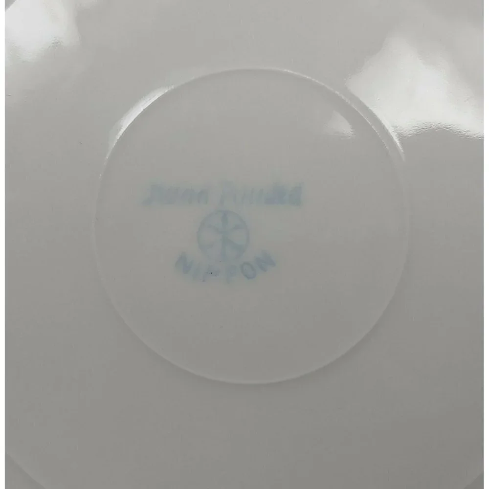 Nippon Ceramics White Round Shape Floral Gold Rim Hand Painted Salad Plate Three - Picture 2 of 8
